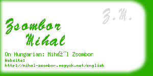 zsombor mihal business card